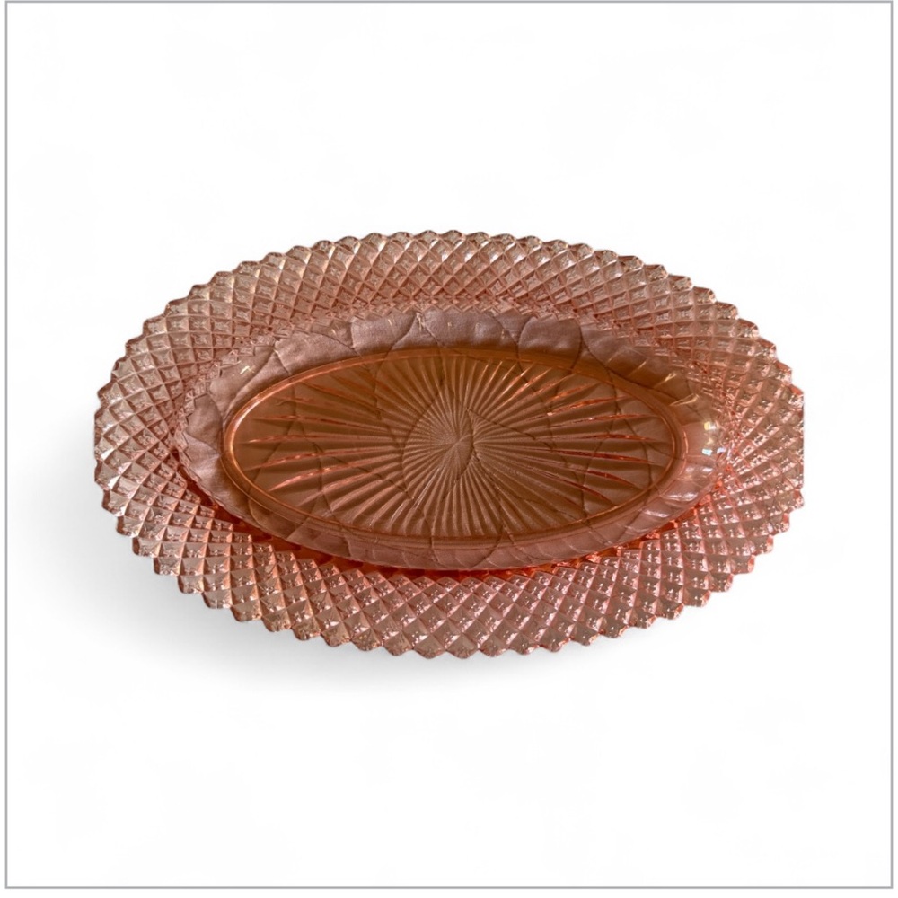 Vintage Anchor Hocking Miss America Pink Depression Glass Celery Dish - Picture 4 of 12